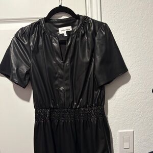 Vigoss Black Faux Leather Dress